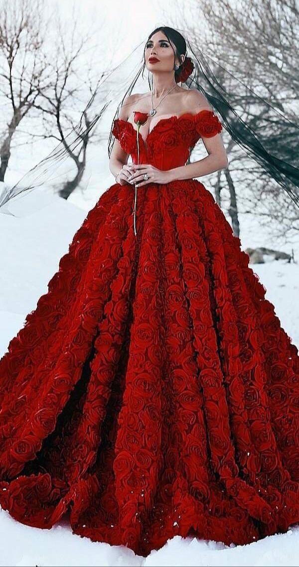 pre wedding red gown
