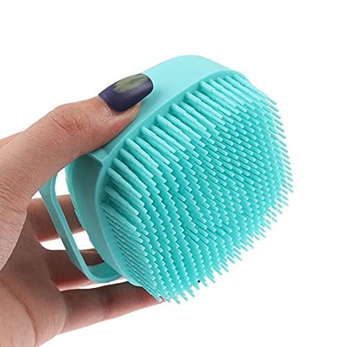 Siliconne masaage Bath Brush, Body Scrubber with Soap Dispenser Brush, Silicone Exfoliating Brushes, Soft Body Exfoliator, Bath Loofah for Babies, Kids, Women, Men and Pets (Multicolor) - Pack of 1