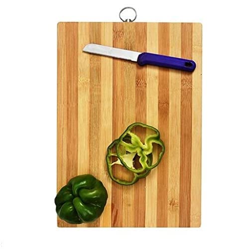 Wooden Bamboo Cutting Board with Antibacterial Surface Chopping Board for Kitchen Use, Cutting Board for Kitchen with Handle Cutlery Accessories (Wooden)