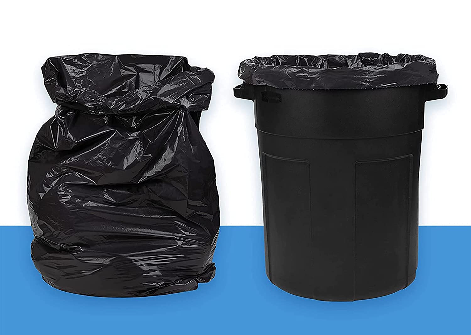 BUNSAK Garbage Bags- 48X54 Cm (6 Rolls, 180 Bags, Medium, Black, Plastic, 1 Count)