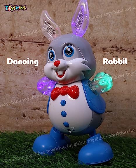 designarche Dancing Rabbit with Music Flashing Lights and Real Dancing Action, Multicolor