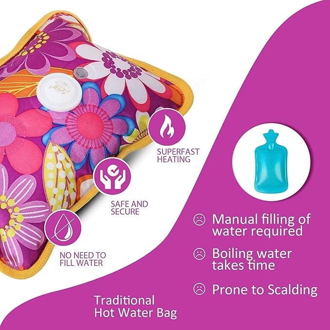 Bunsak Gel Electric Hot Water Bag (Design & Color May Vary)