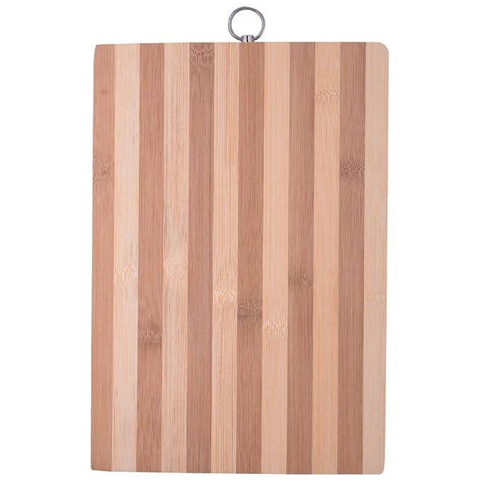 Wooden Bamboo Cutting Board with Antibacterial Surface Chopping Board for Kitchen Use, Cutting Board for Kitchen with Handle Cutlery Accessories (Wooden)