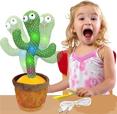 designarche KIDS TikTok Dancing Plush Toy (Talking Cactus)