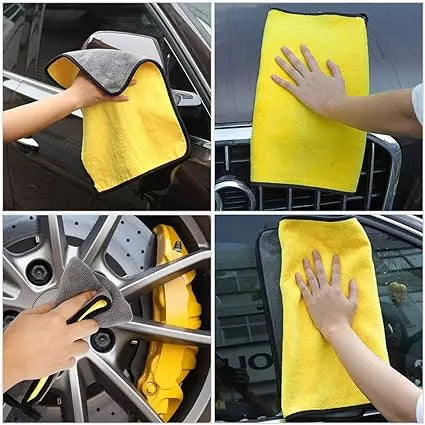 Bunsak Multipurpose Microfiber Cloth (Microfiber, Multicolor) Pack Of 4