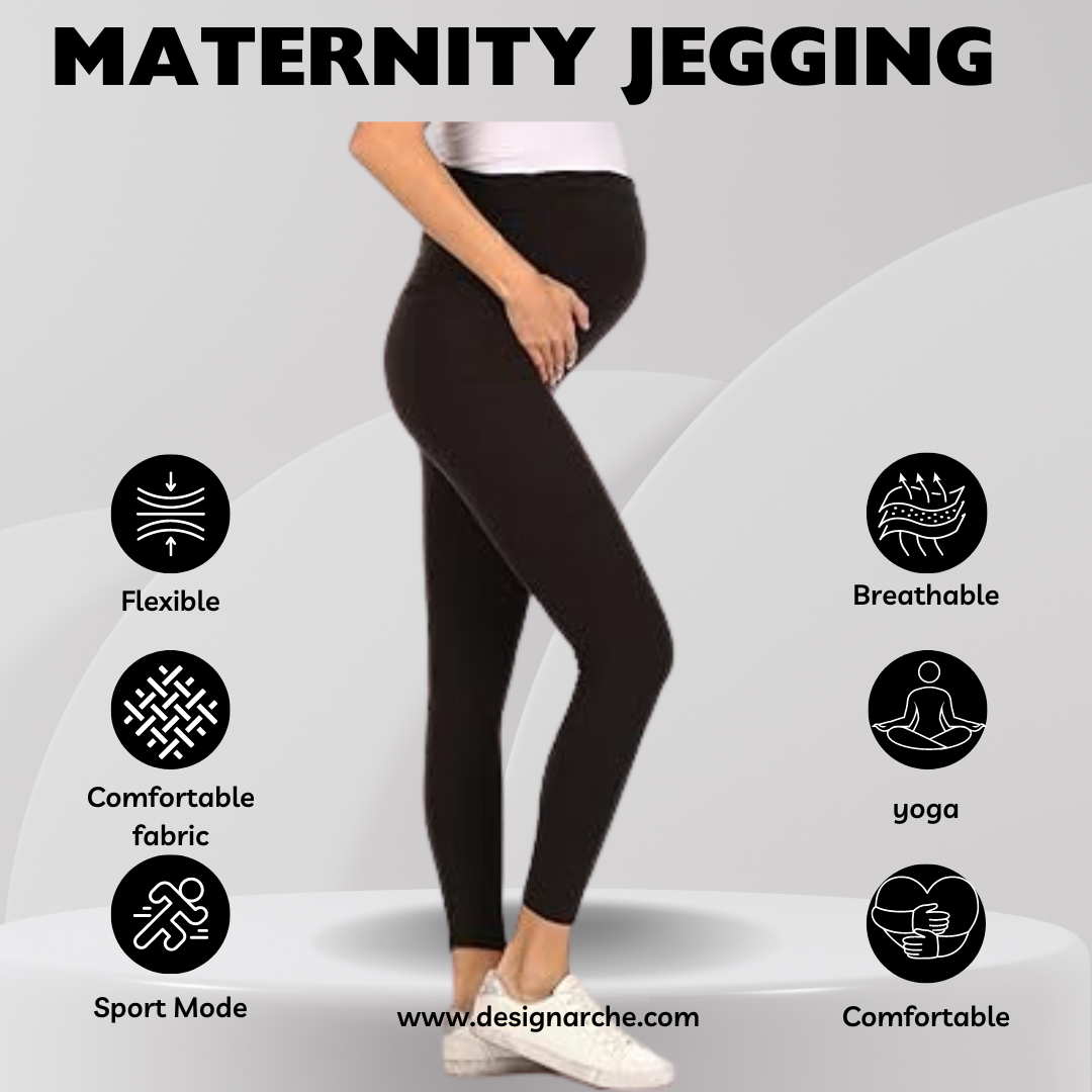 Black Women's Maternity Jegging comfy stretch pregnancy pants jegging