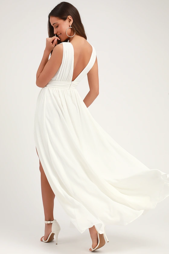 Heavenly Hues White Maxi Dress