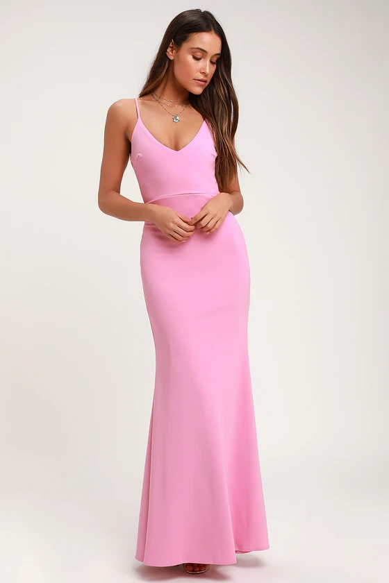 Infinite Glory Pink Maxi Dress