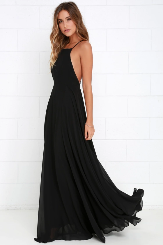 Mythical Kind of Love Black Maxi Dress