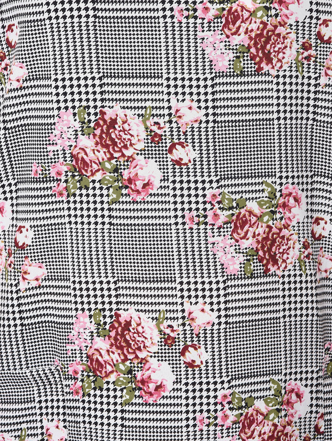 Pocket detail checkered A-line dress