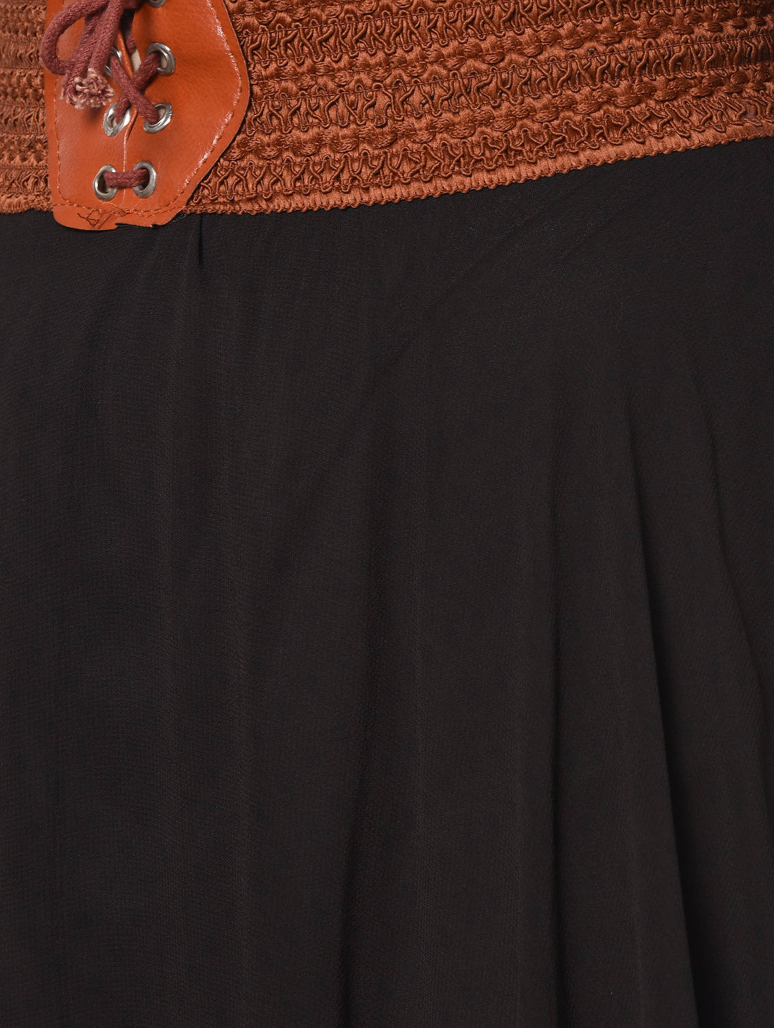 Lace up belt asymmetric skirt