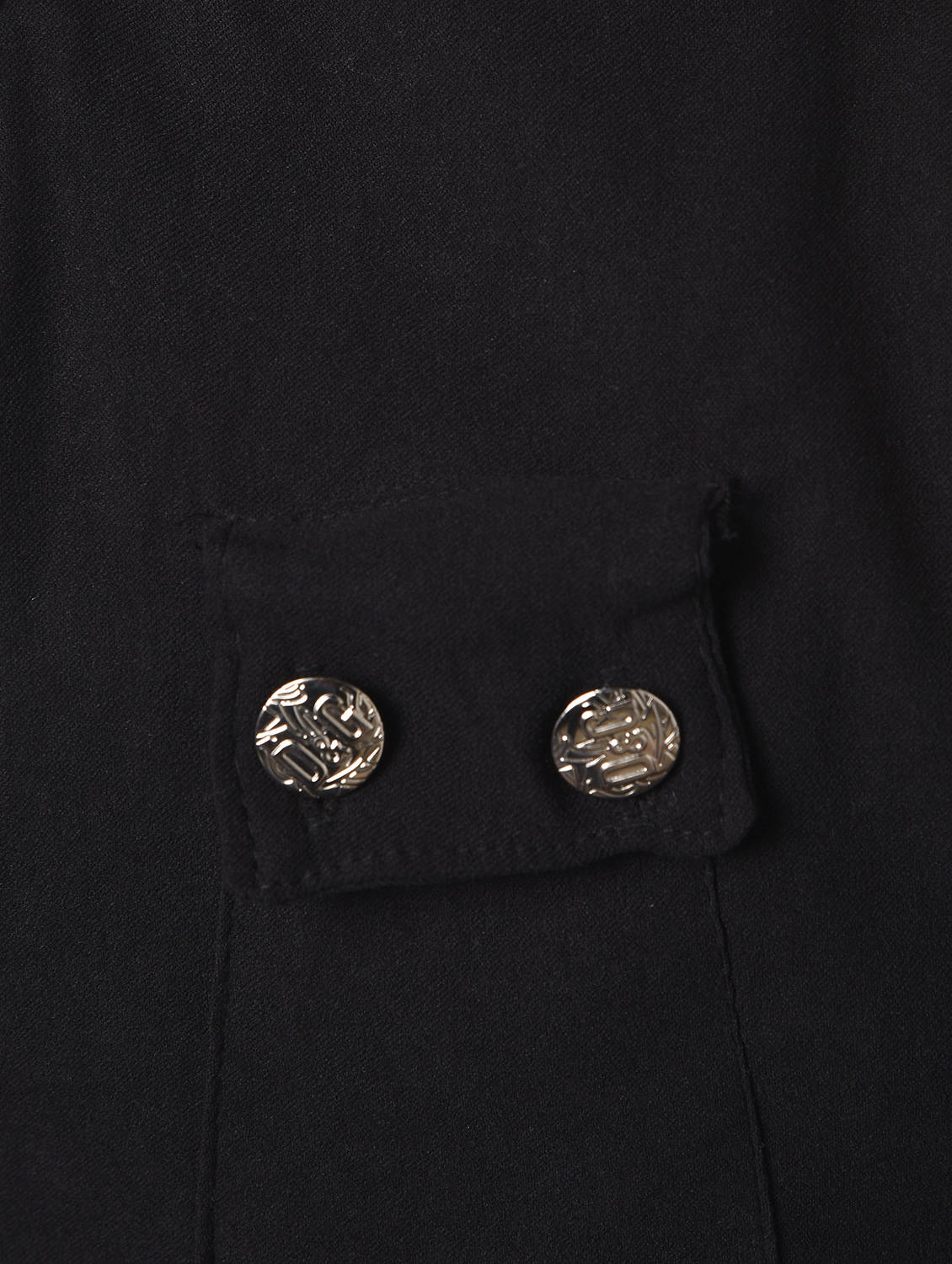 Metallic button closure dungaree dress
