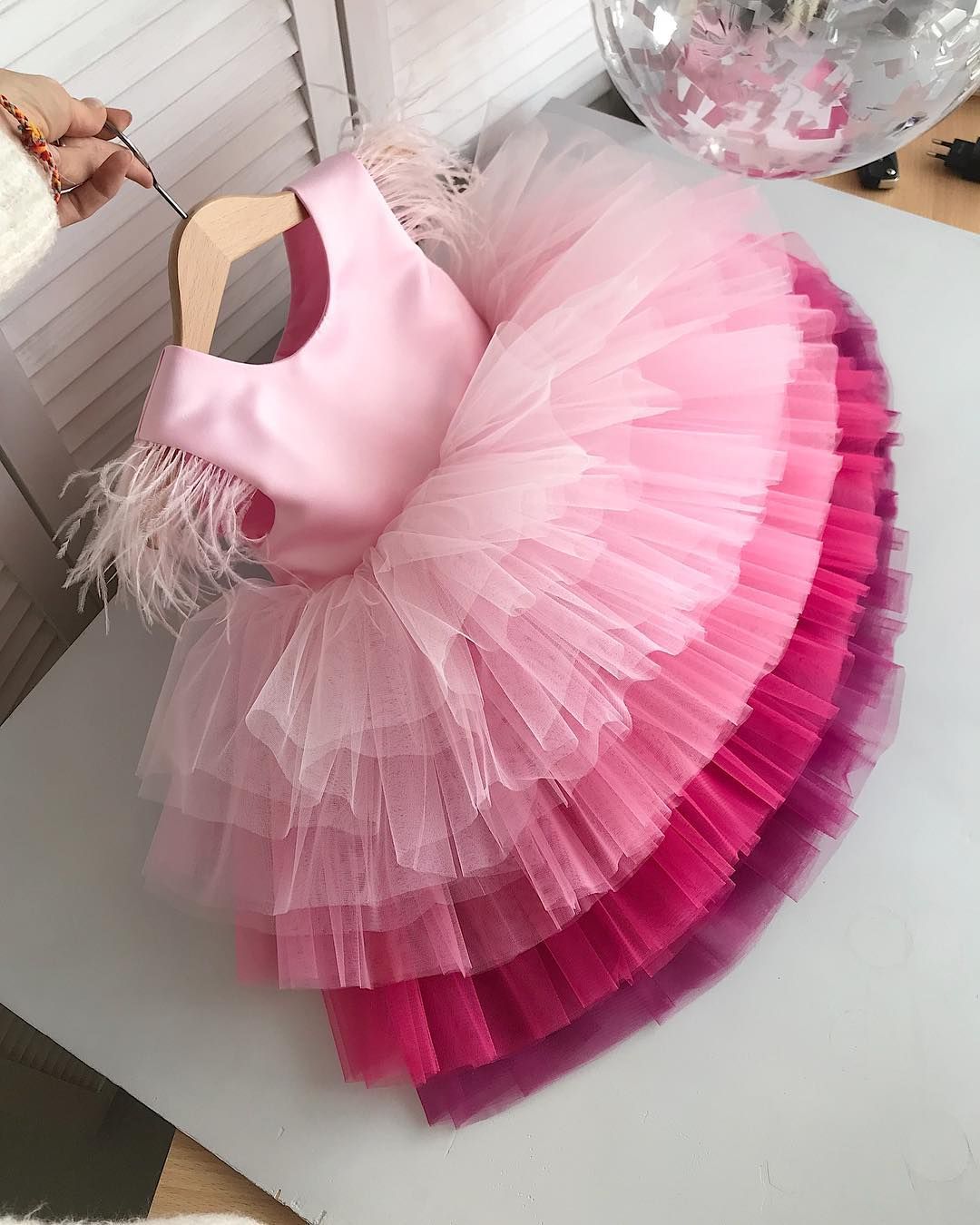 Pink shaded princess dress