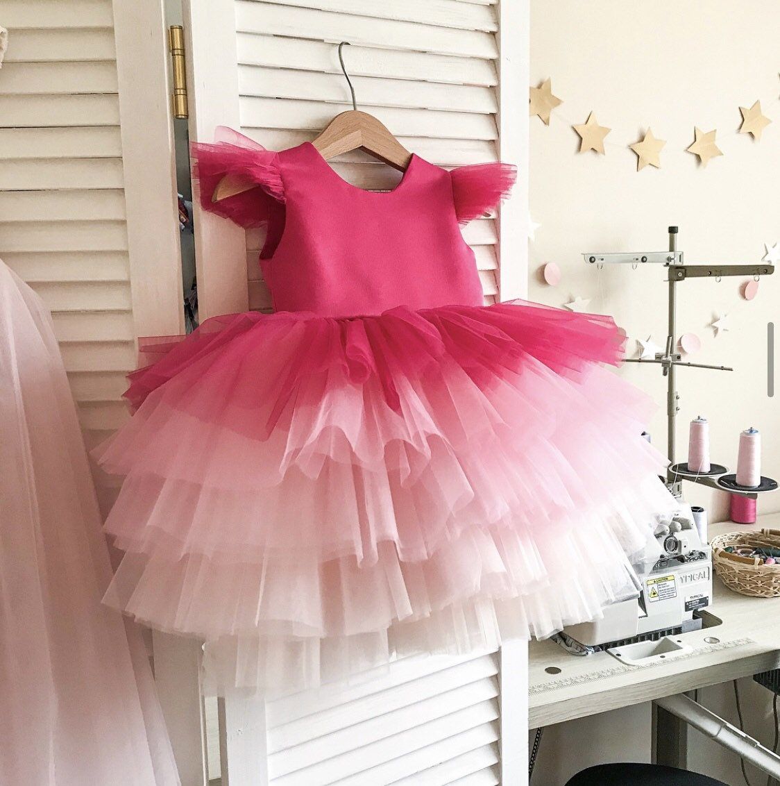 Gradient Pink Fairy Net Dress