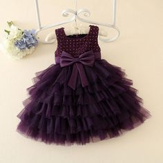 Purple net princess dress