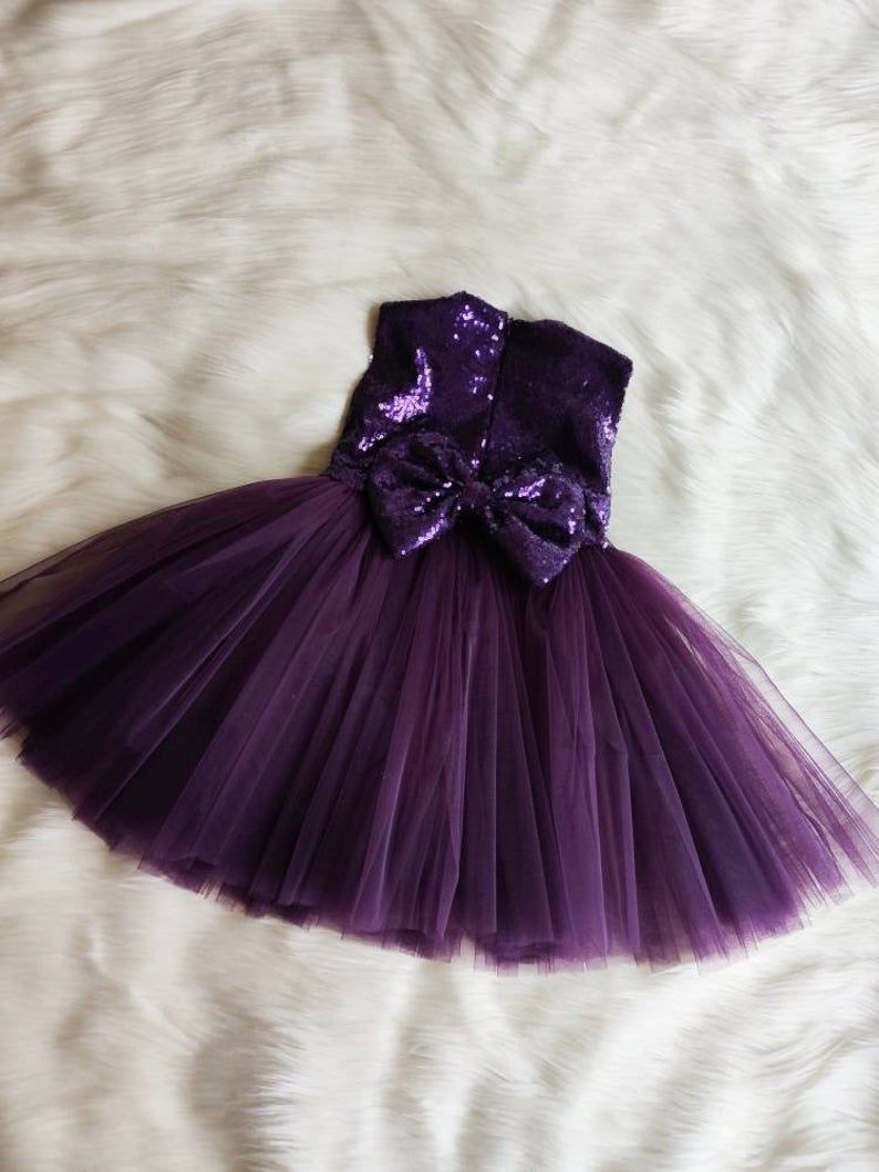Purple shimmer net princess dress