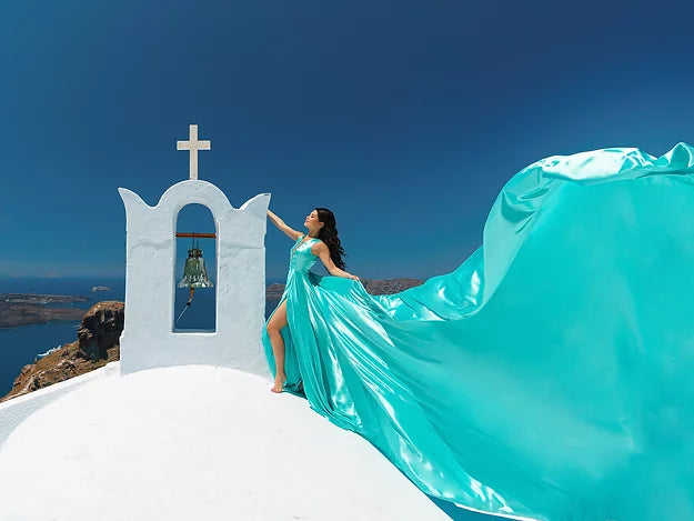 Tiffany Blue plus size Prewedding or proposal photoshoot Designarche Dress
